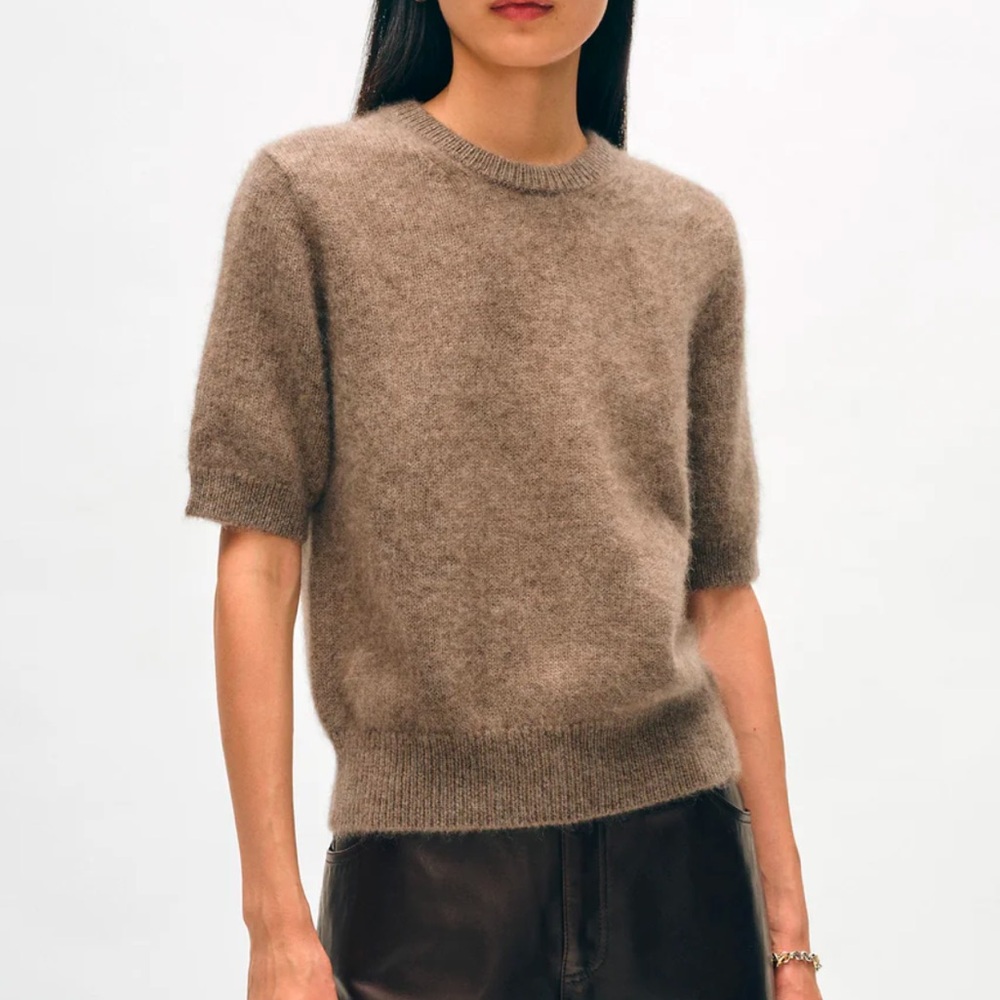 White + Warren Brushed Cashmere Tee S NEW!